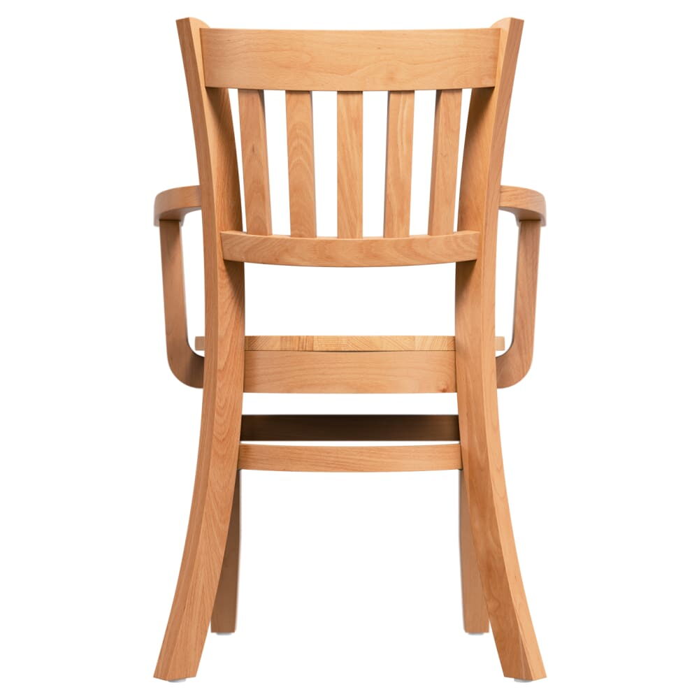 Vertical Slat Wood Chair with Arms