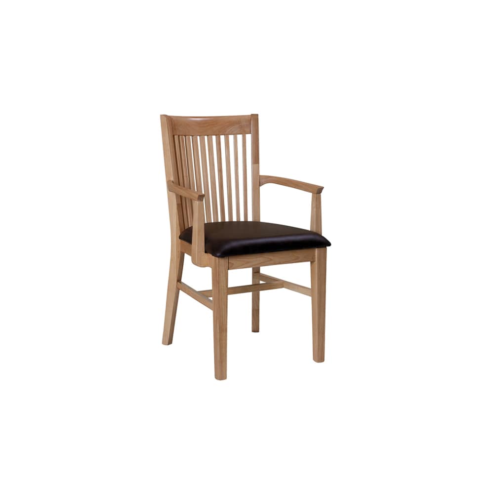 Armchair selection, Elongated vertical slat-back