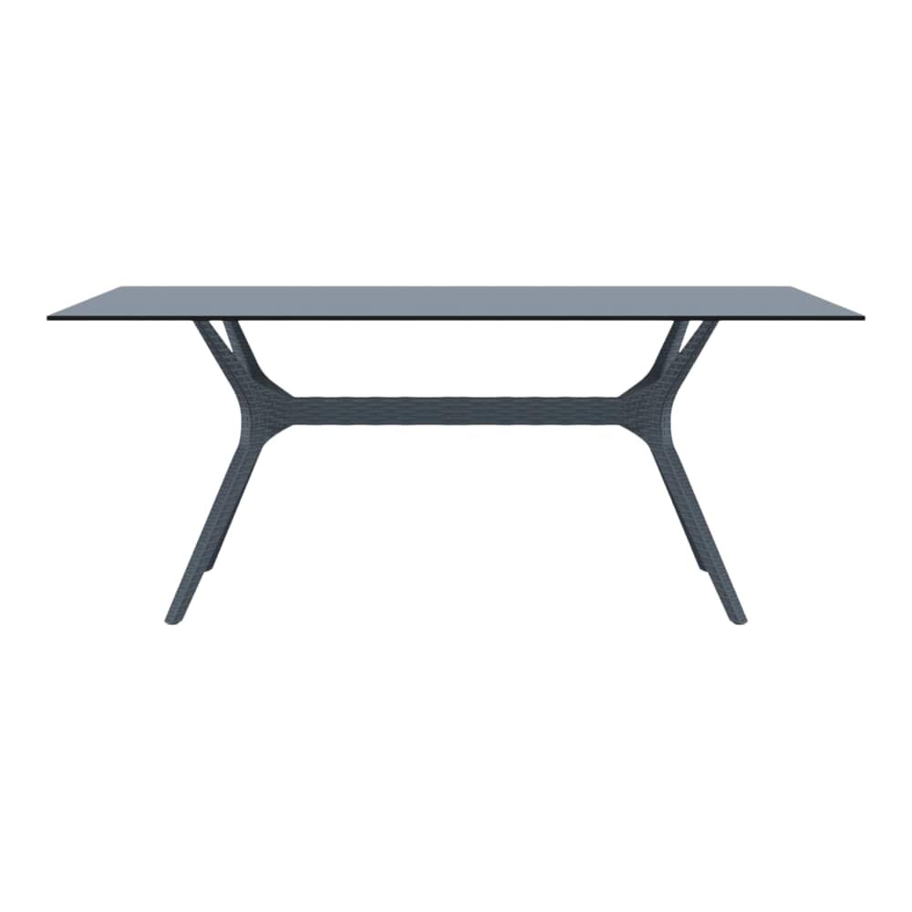 Wicker-Look Outdoor Table Set with Laminate Top