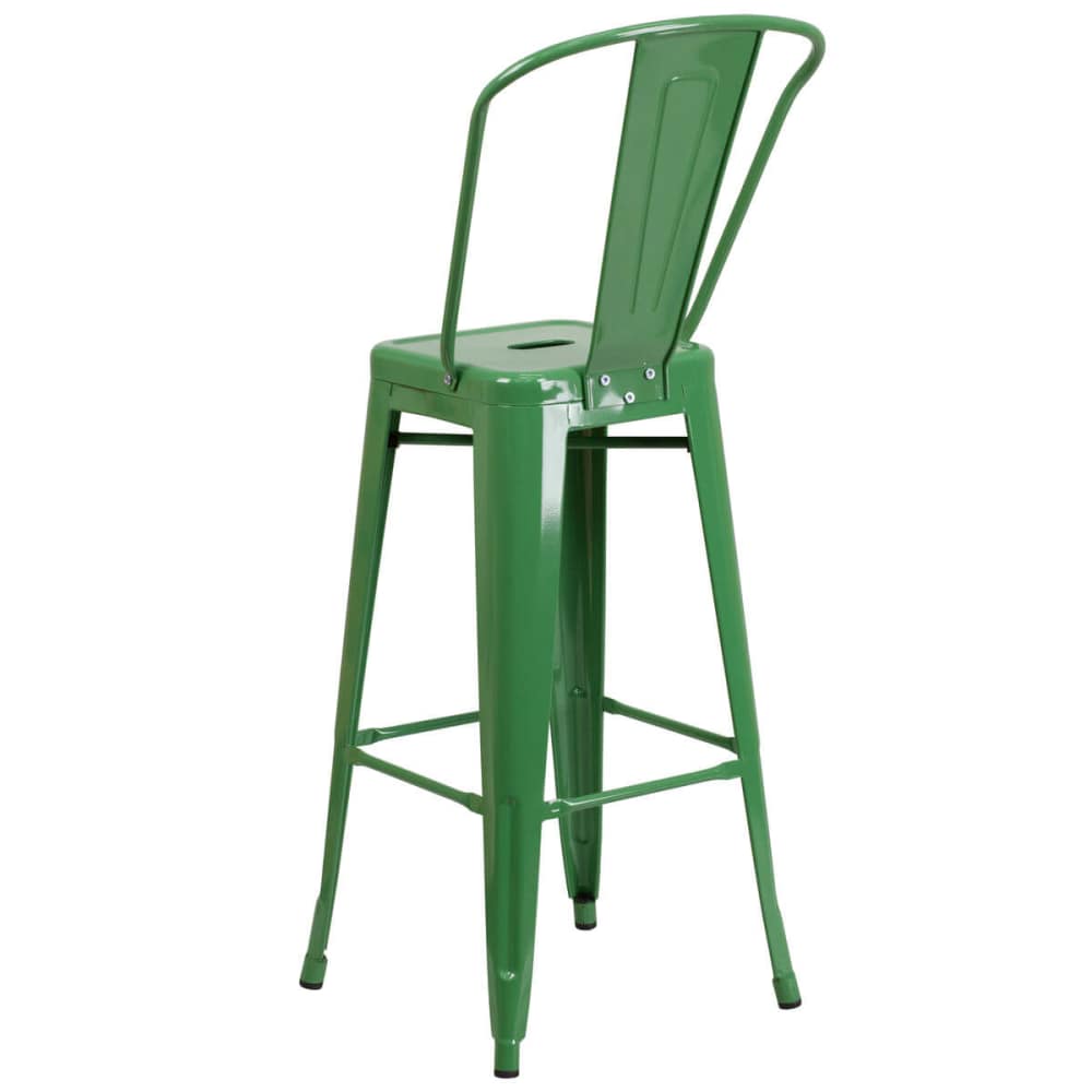 Bar stool selection, Green Bistro Style metal