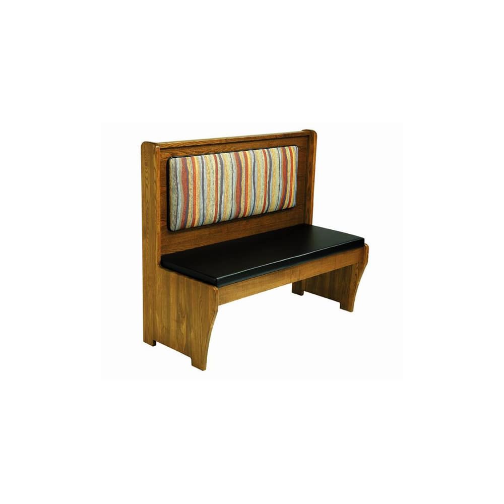 Bench selection, Wood with padded seat and wood back