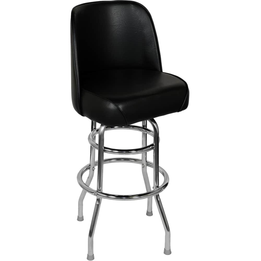Chrome Swivel Bar Stool with a Single or Double Ring