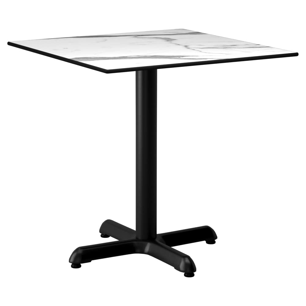 Dining table selection, Outdoor resin with Phenolic edge and cast iron base