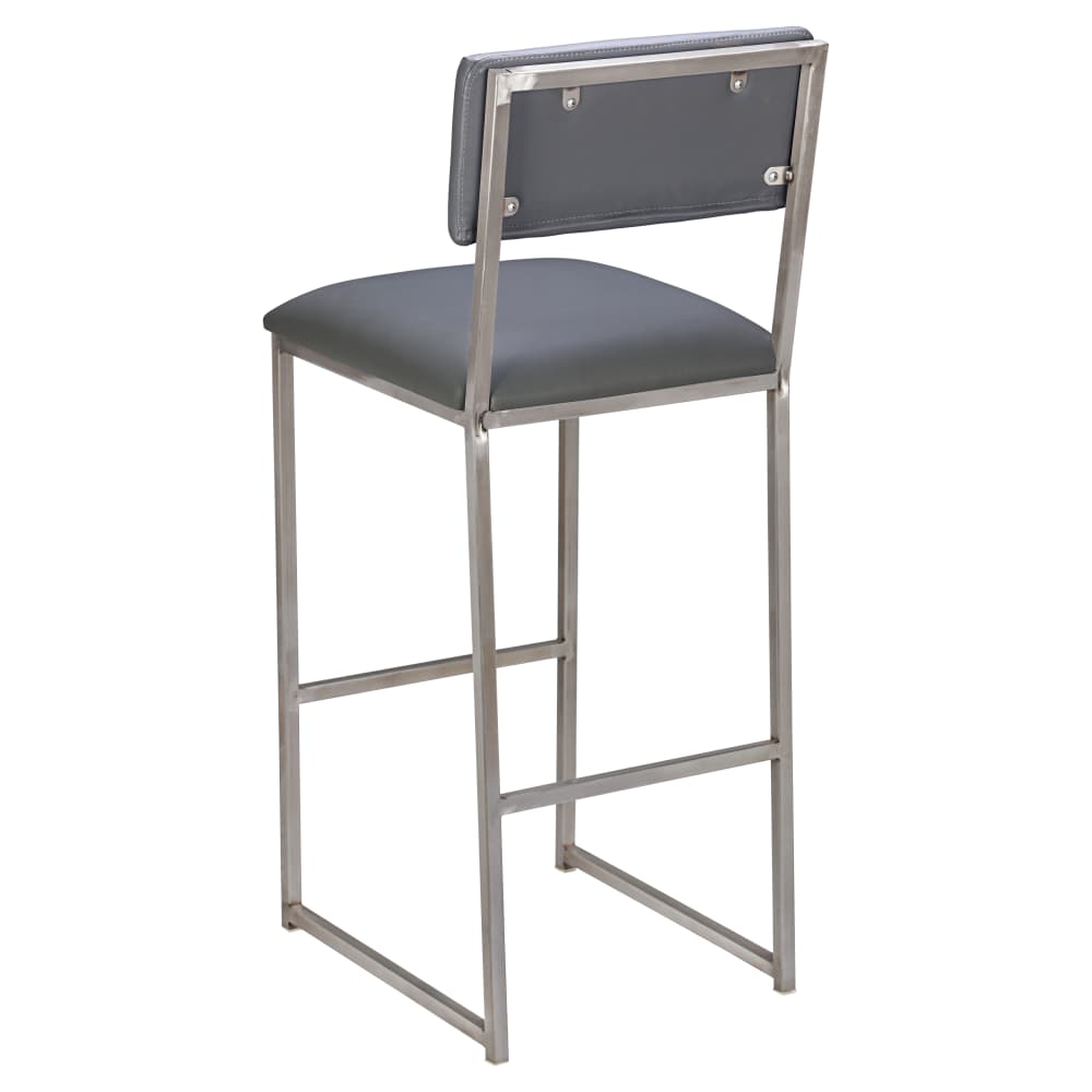 Bar stool selection, Indy metal with clear Coat finish and padded back