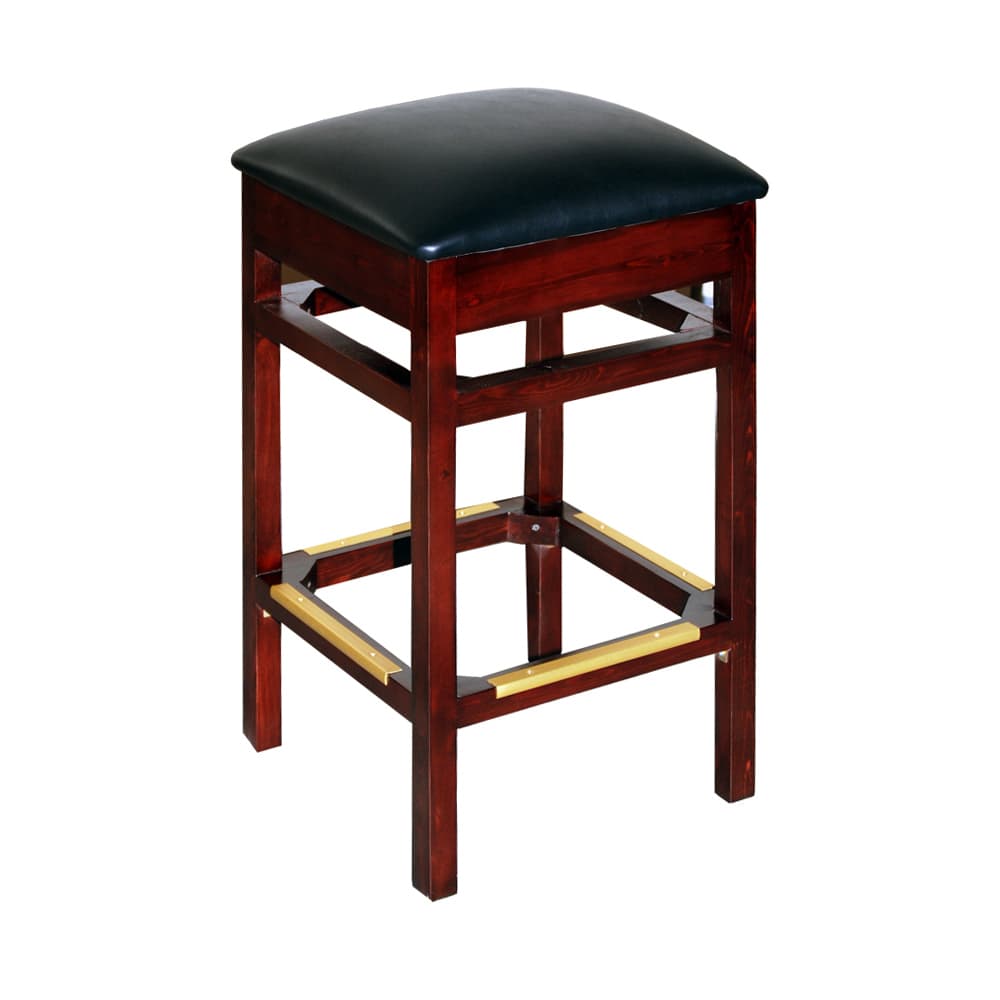 Bar stool selection, Backless wood