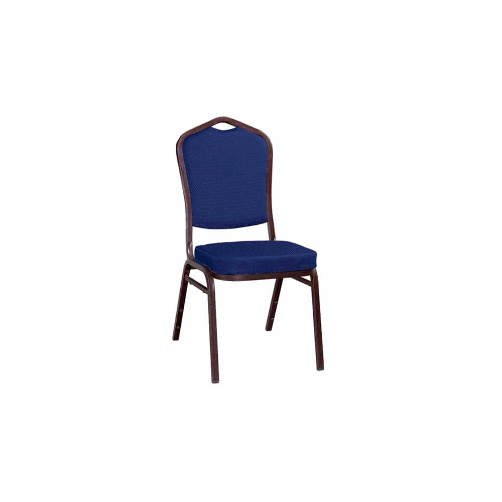 Metal Stack Chair, Copper Vein Frame with Blue 2024 Fabric
