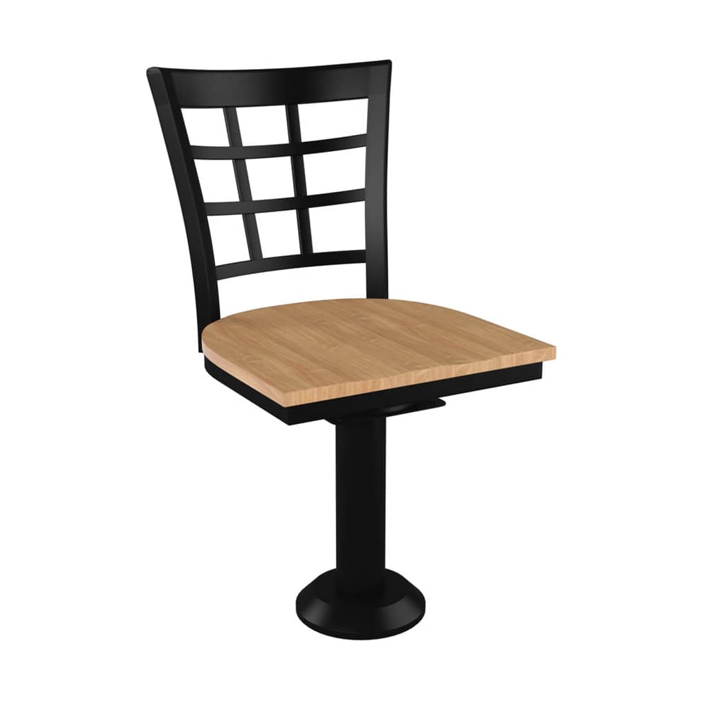 Dining chair selection, Window-back Bolt Down swivel metal