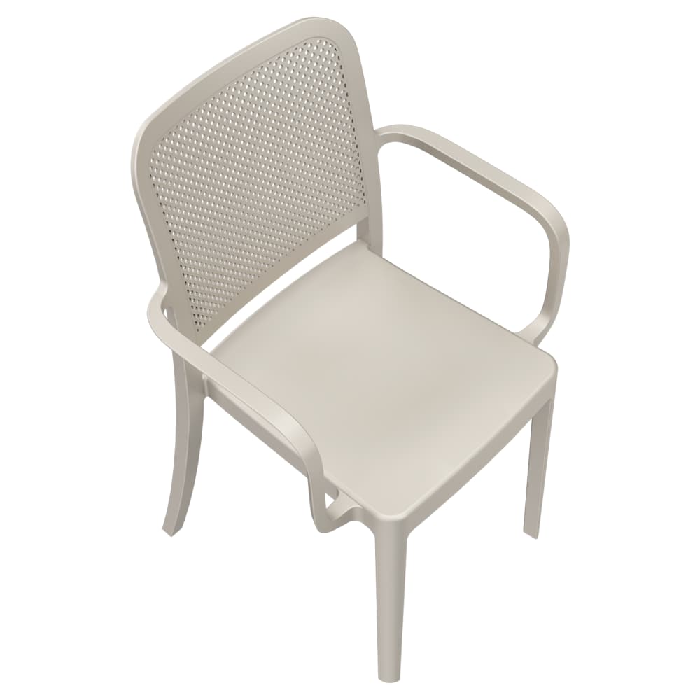 Armchair selection, Rowan perforated outdoor resin