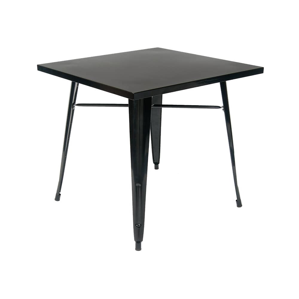 Dining table selection, Black metal in black finish, height