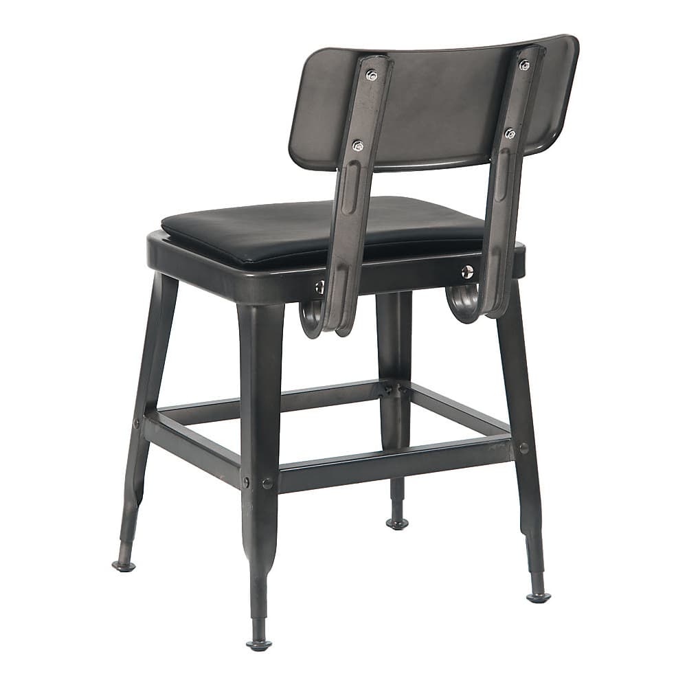 Dining chair selection, Laurie Bistro-Style metal in dark gray finish