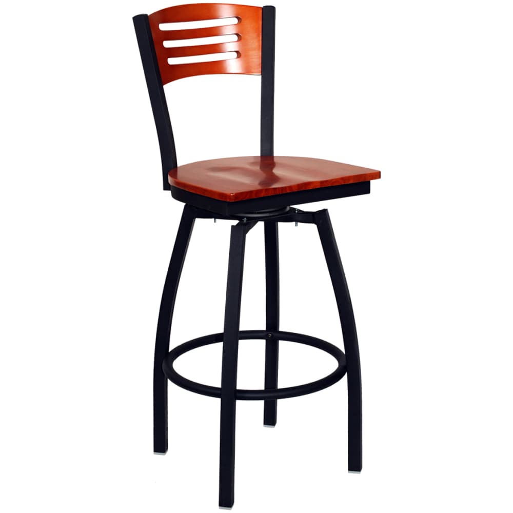 Bar stool selection, Interchangeable back metal swivel with 3 Slats