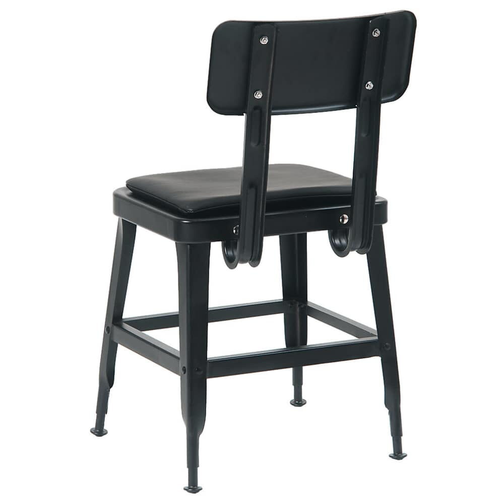 Laurie Bistro-Style Metal Chair in Black Finish