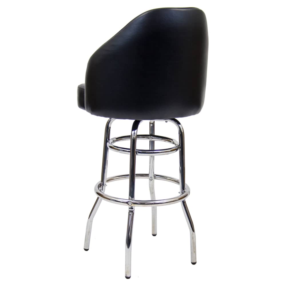 Bar stool selection, Chrome swivel with double ring and extra curved seat