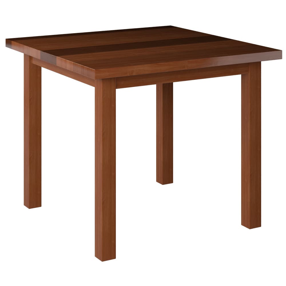 Dining table selection, Solid wood plank surface with wood legs