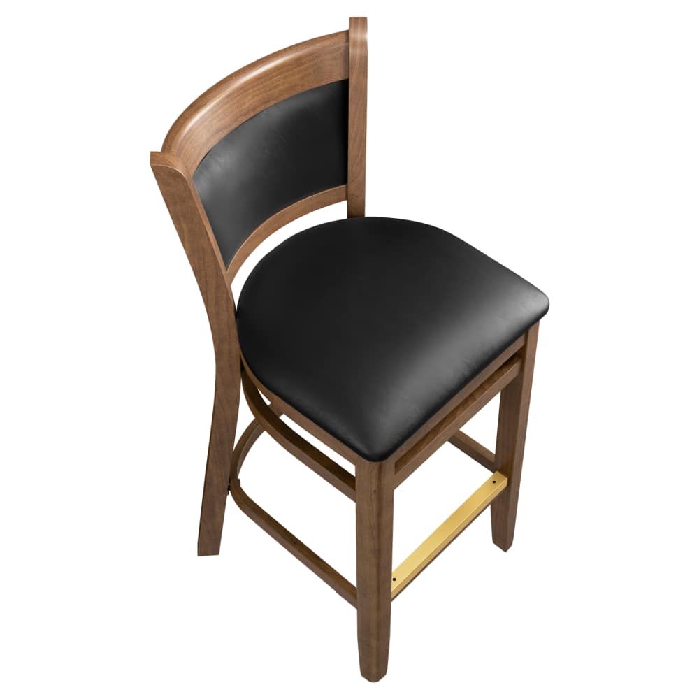 Bar stool selection, Padded back wood