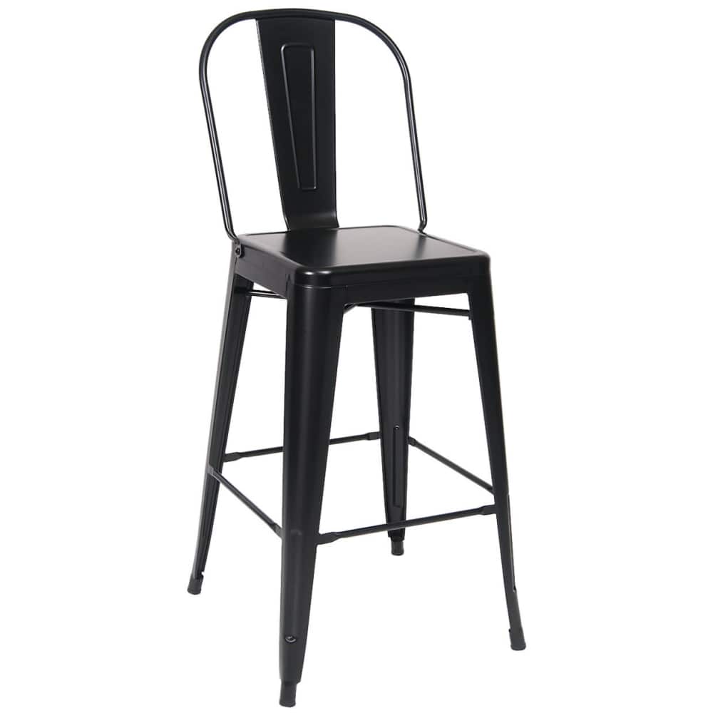 Bar stool selection, Bistro Style metal in black finish