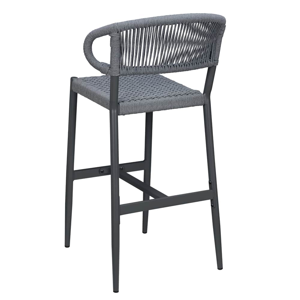 Bar stool selection, Marina aluminum outdoor in Slate gray Rope