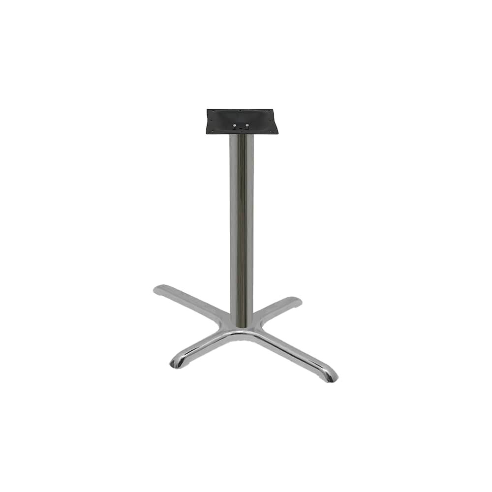 X-Prong Chrome Table Base, Standard Height