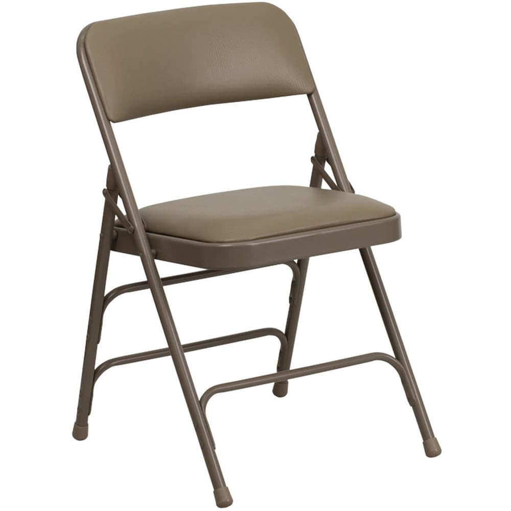 Dining chair selection, Curved triple-braced upholstered metal folding (FRU-MC4110)