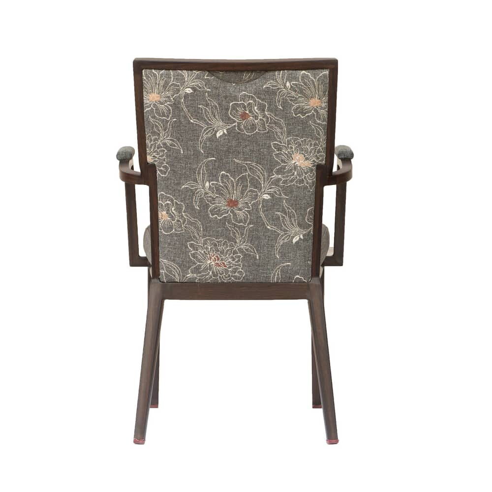 Greebo High Back Wood Grain Aluminum Armchair