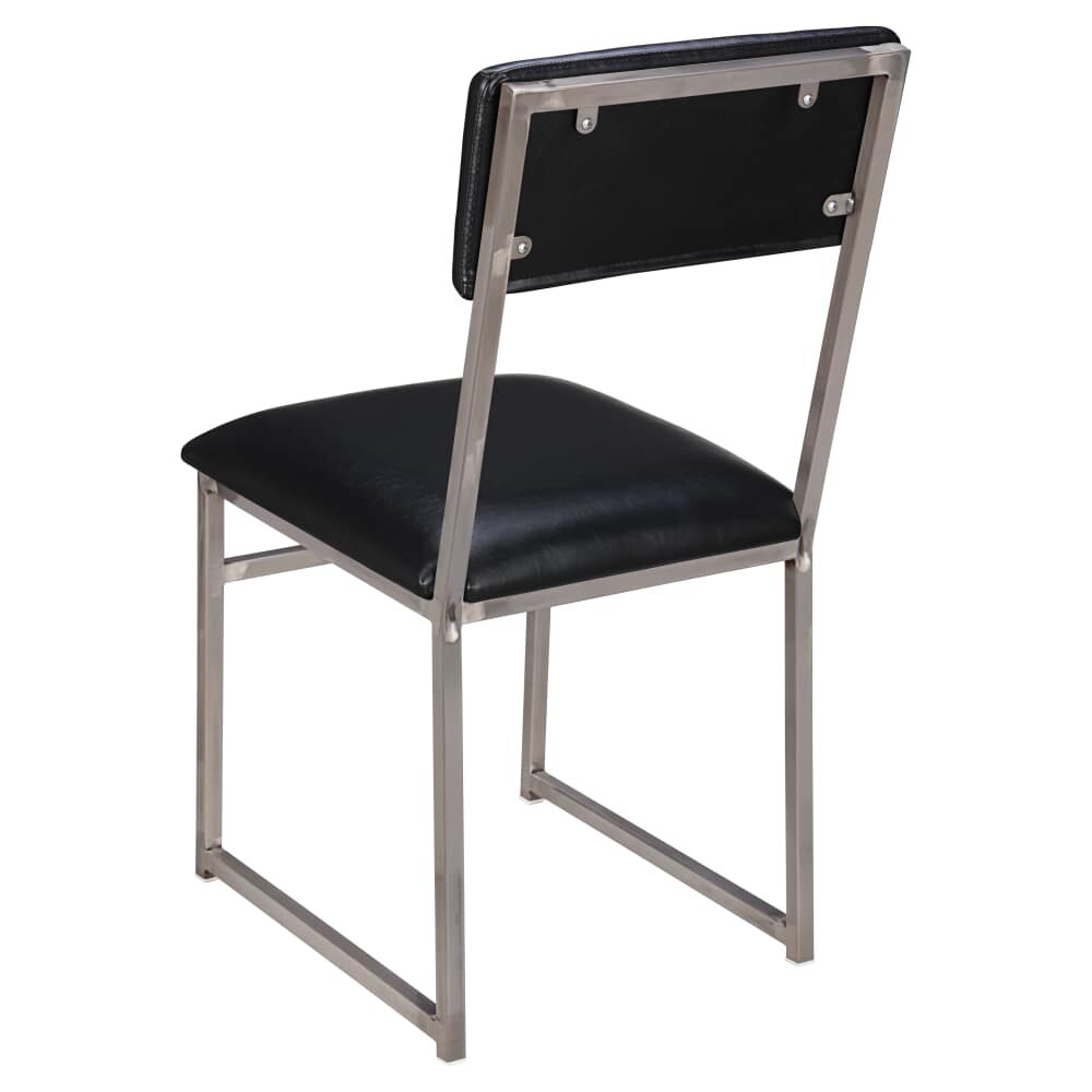 Indy Metal Chair with Clear Coat Finish and Padded Back