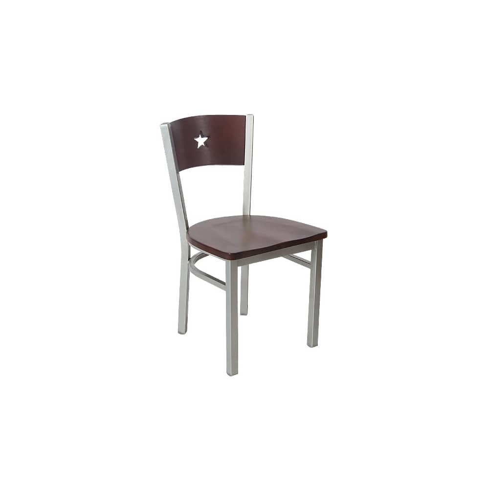 Dining chair selection, Gray finish Interchangeable Star back metal
