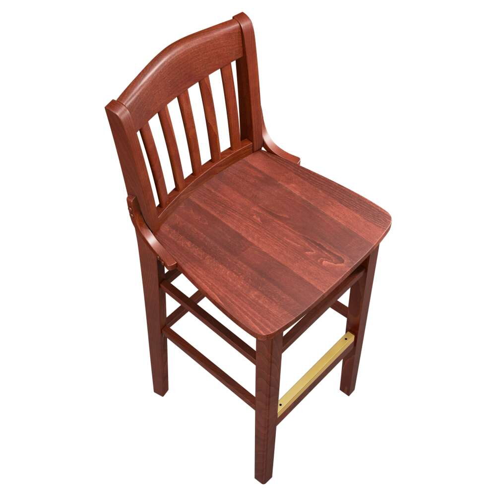 School House Wood Bar Stool