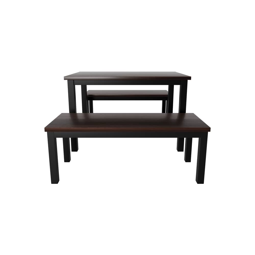 Bench selection, Ottis set of 2 Benches and solid wood table