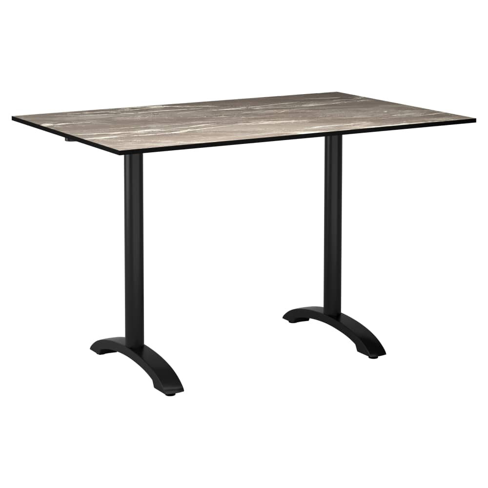 Outdoor Resin Table with Phenolic Edge and Aluminum Base