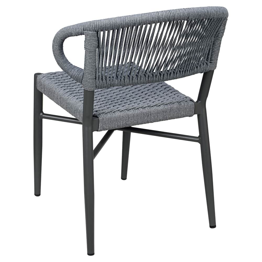 Dining chair selection, Marina aluminum outdoor in Slate gray Rope