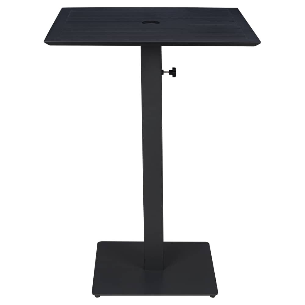Carlo Outdoor Umbrella Table Base in Black, Bar Height