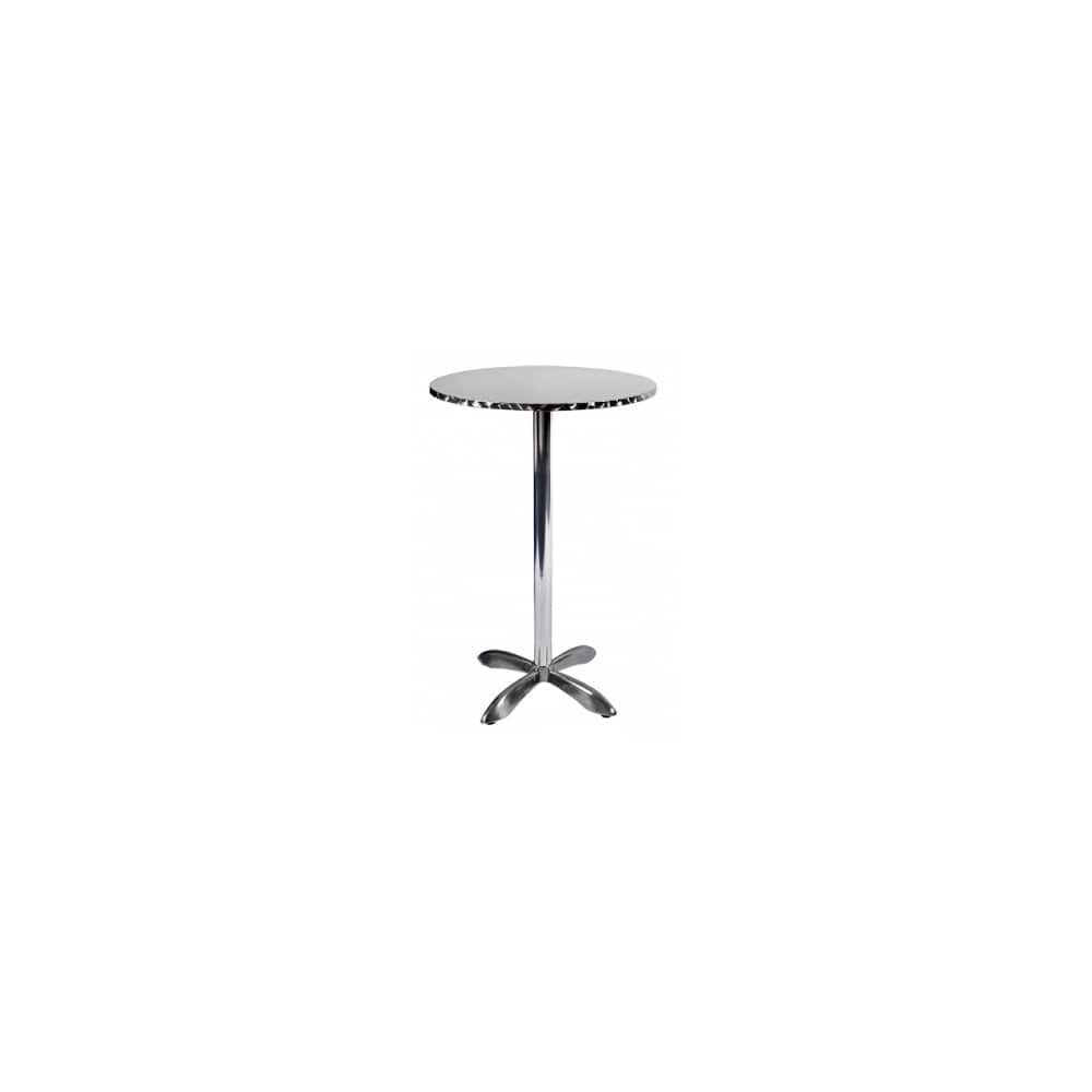 Stainless Steel Table with Base, Bar Height