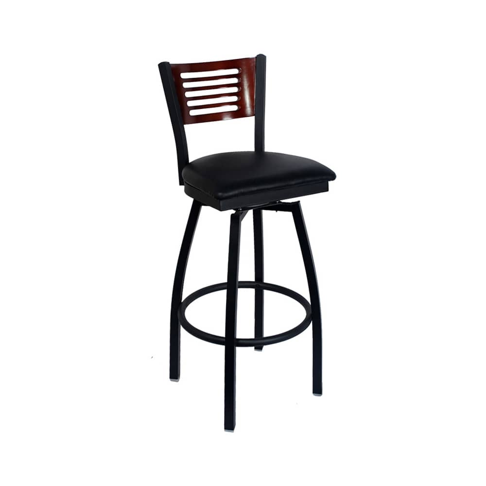 Bar stool selection, Swivel Interchangeable back with 5 Slats metal