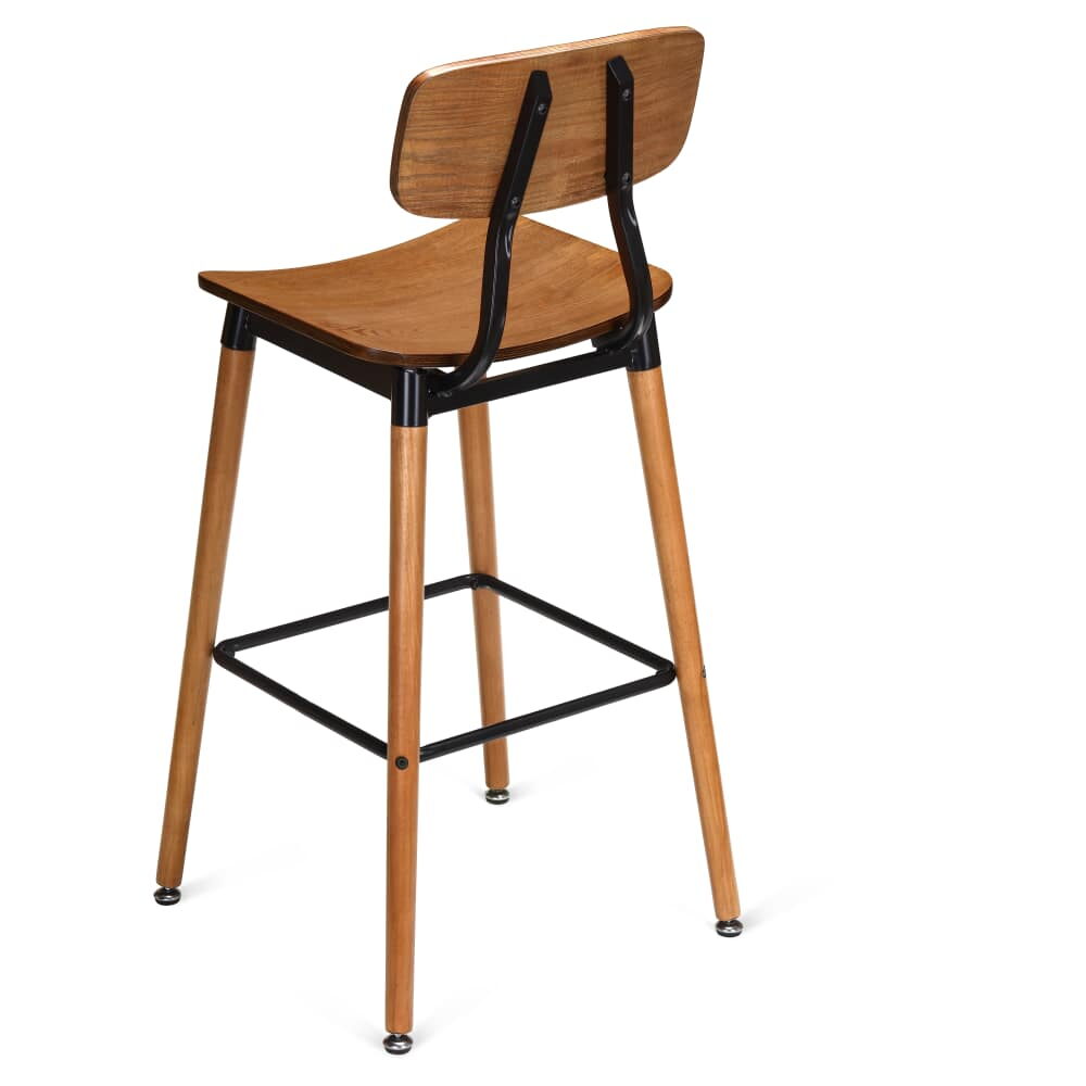 Slate Black Metal Bar Stool