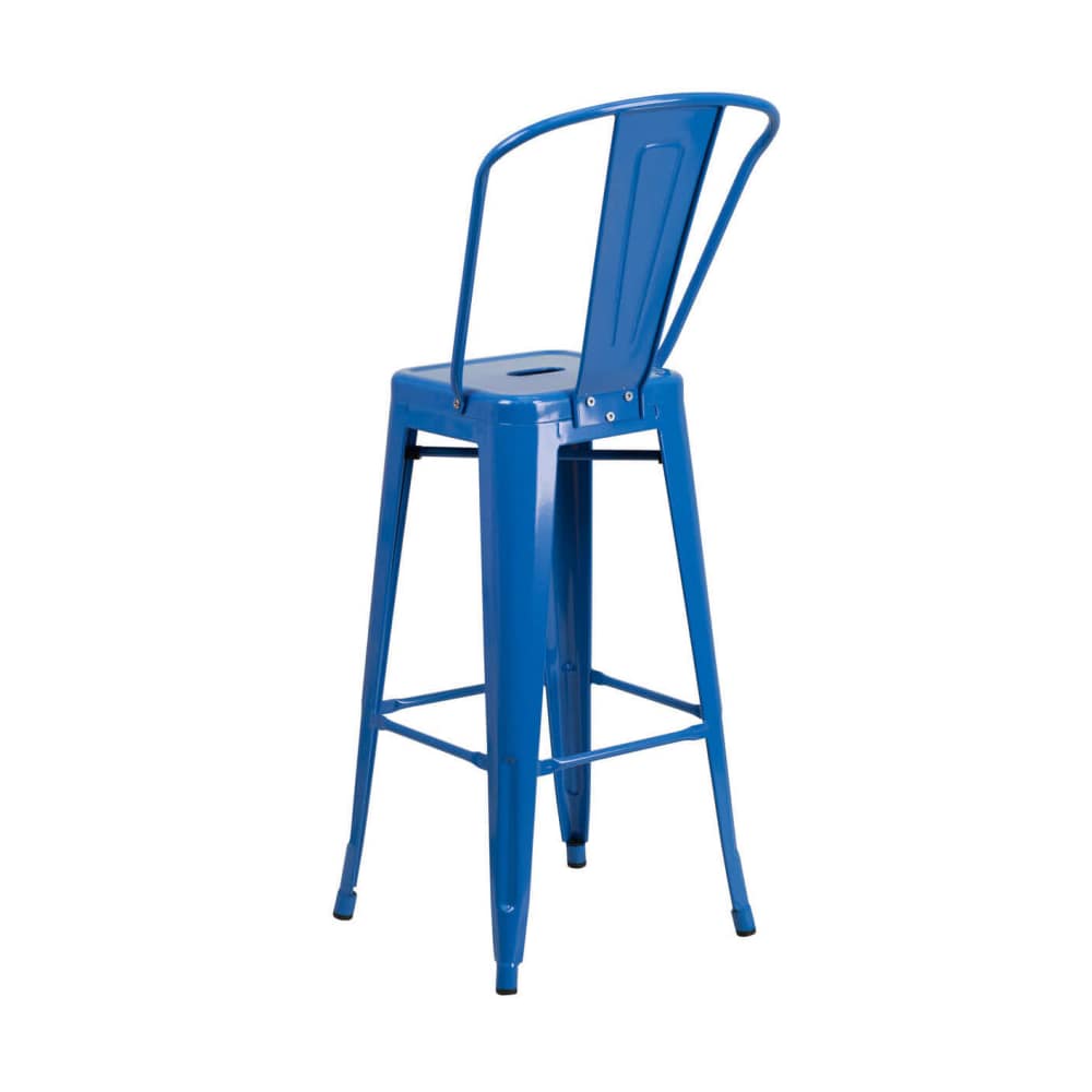 Bar stool selection, Blue Bistro Style metal