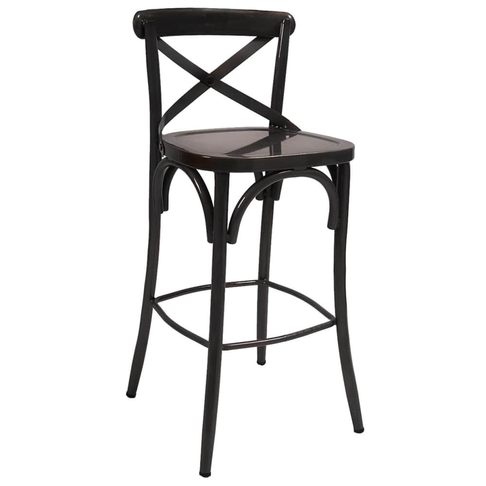 Bar stool selection, Classic X back metal