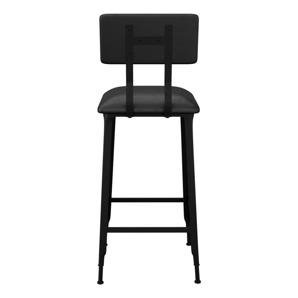 Massello Industrial Bar Stool with Padded Back