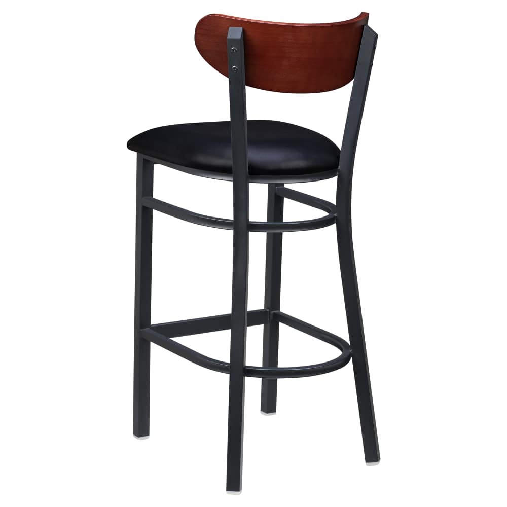 Bar stool selection, Curvy metal with wood back