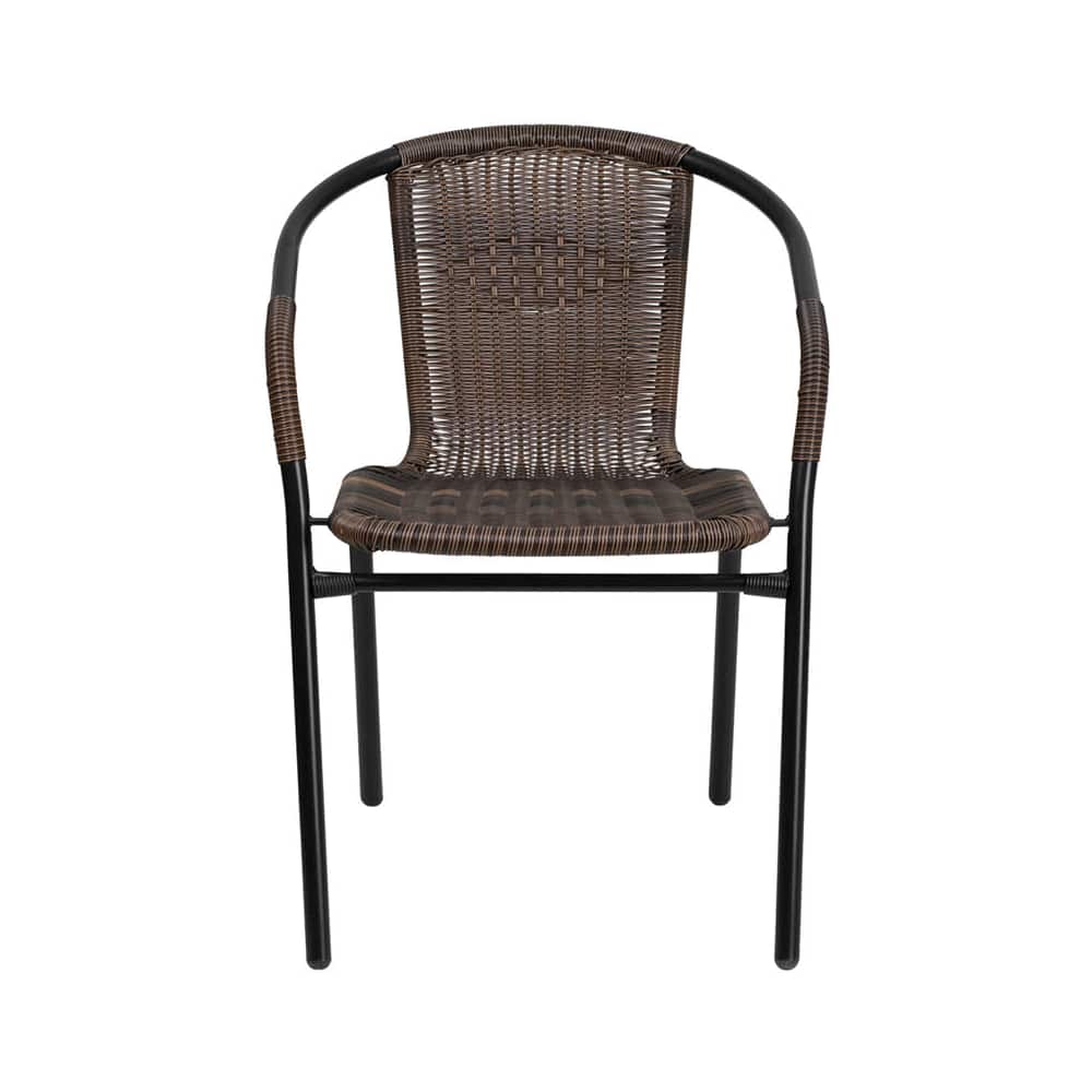 Armchair selection, Dark Brown indoor-outdoor rattan