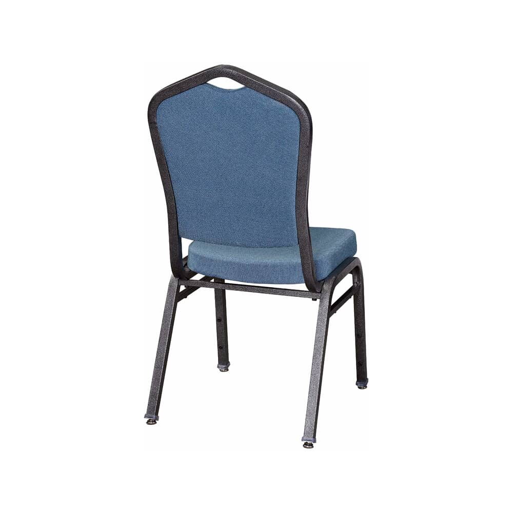 Metal Stack Chair, Silver Vein Frame with Blue 2162 Fabric