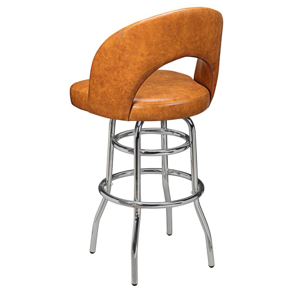Bar stool selection, Yali Bucket swivel with chrome frame