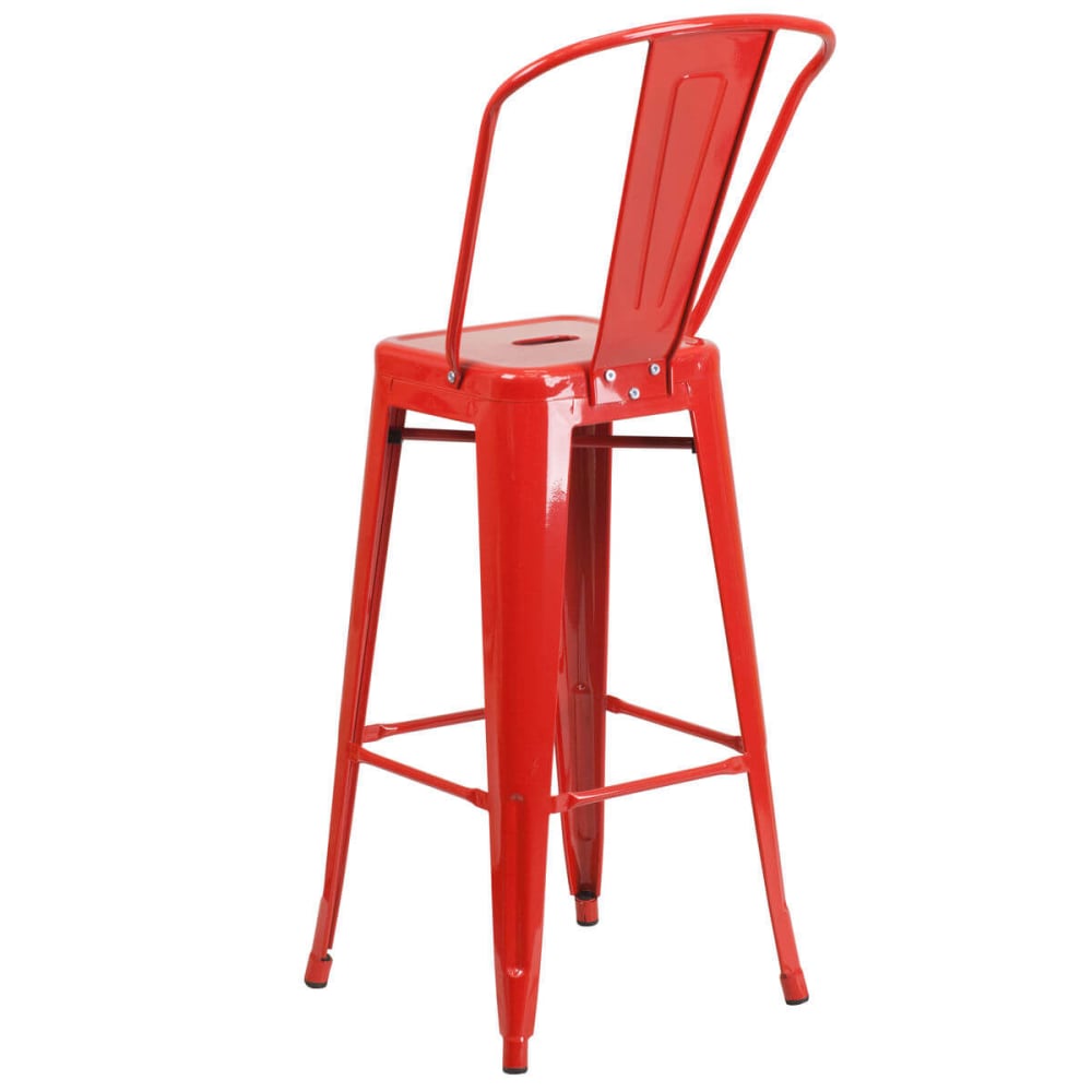 Bar stool selection, Red Bistro Style metal
