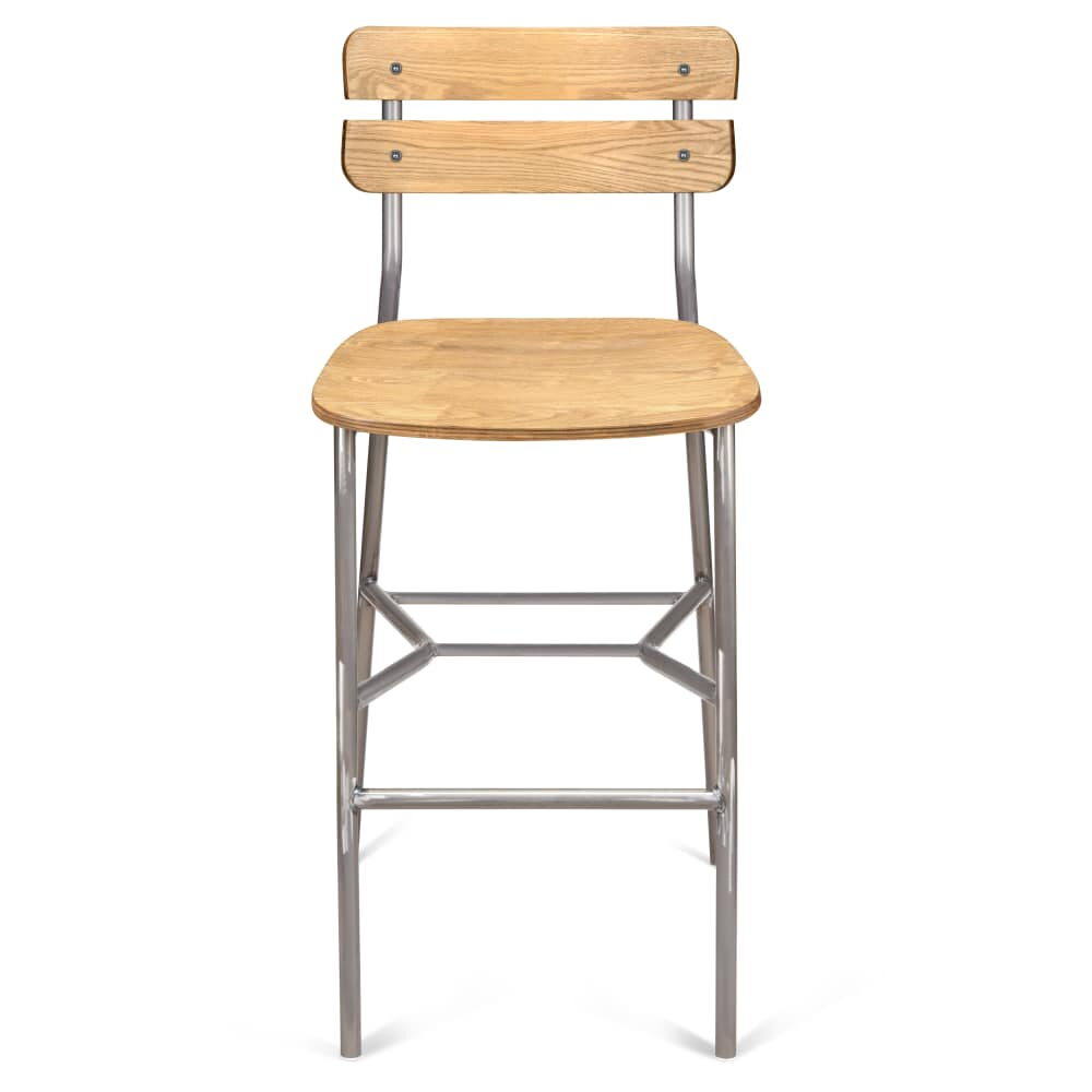 Palmer Metal Bar Stool in Clear Coat Finish