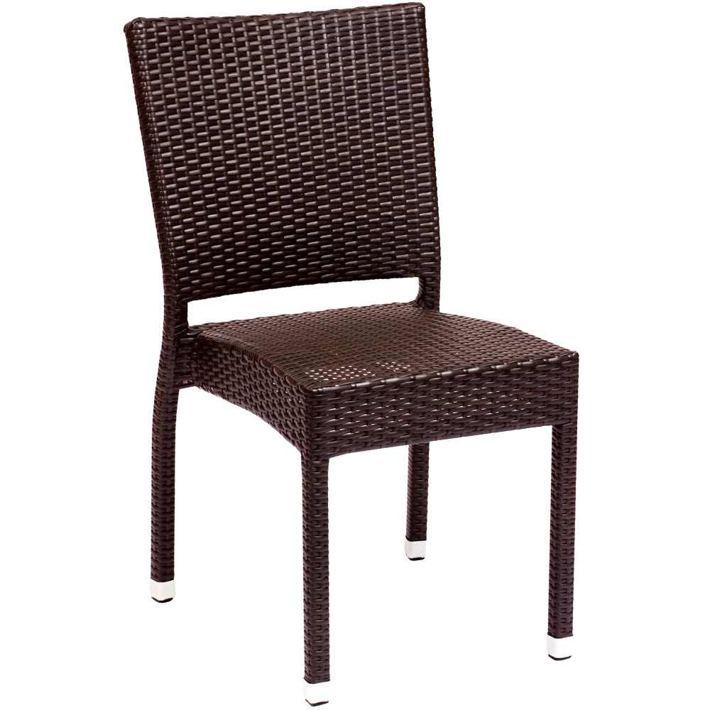Dining chair selection, Felix woven Chocolate rattan patio