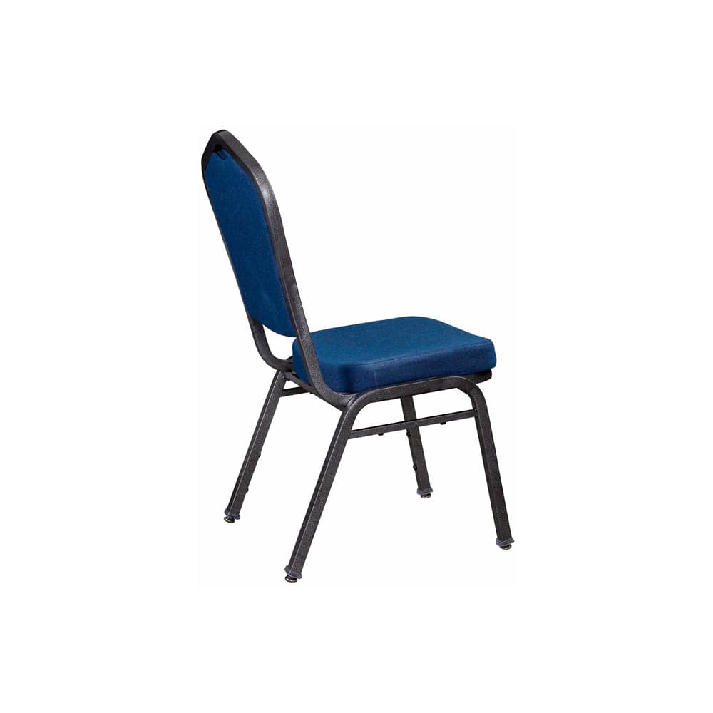 Dining chair selection, Metal stack, Silver vein frame with blue 2166 fabric