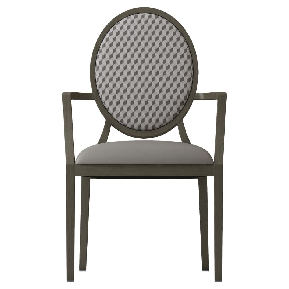 Deco Lotus Back Aluminum Armchair