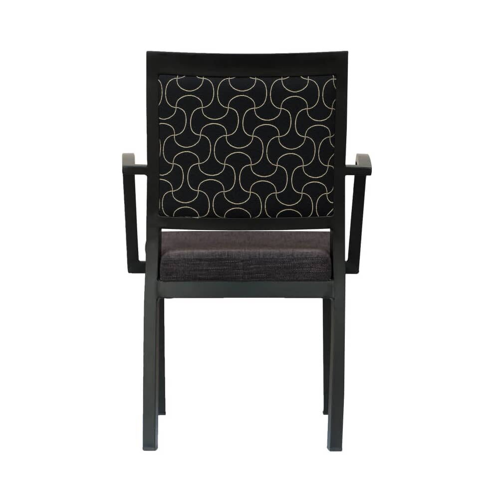 Gifford Wood Grain Aluminum Armchair