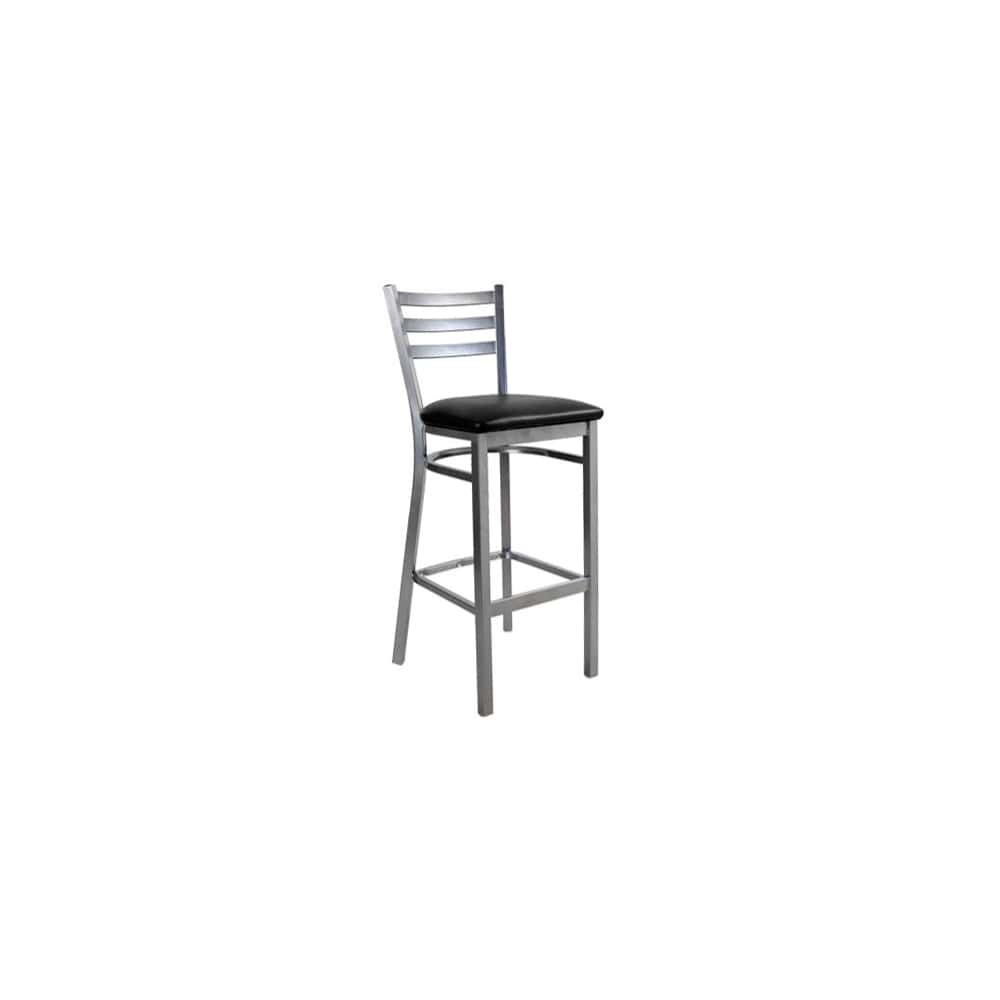 Bar stool selection, 3 slat metal ladder-back