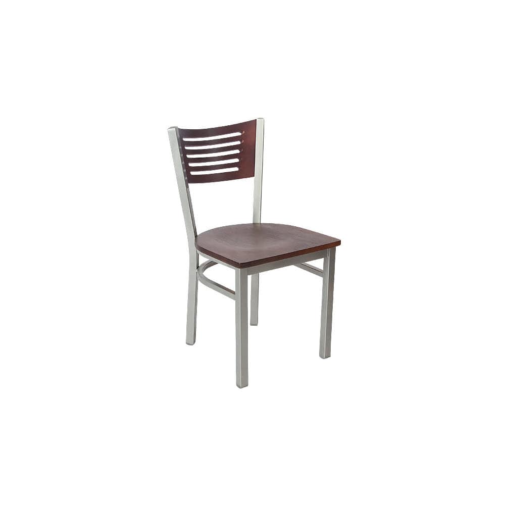 Dining chair selection, Silver Interchangeable back metal with 5 Slats