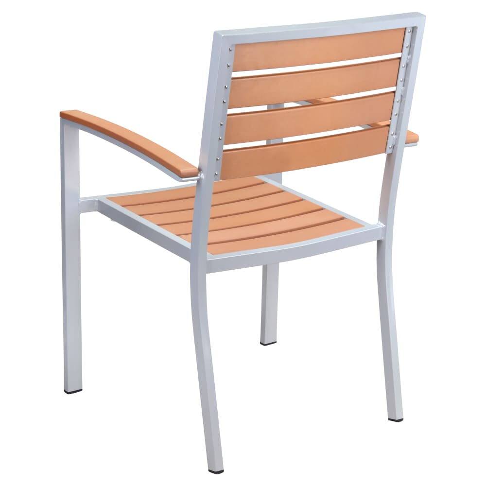 Patio Armchair with Faux Teak